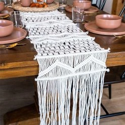 Everything Kitchens 13" X 86" Macrame Table Runner | Piper