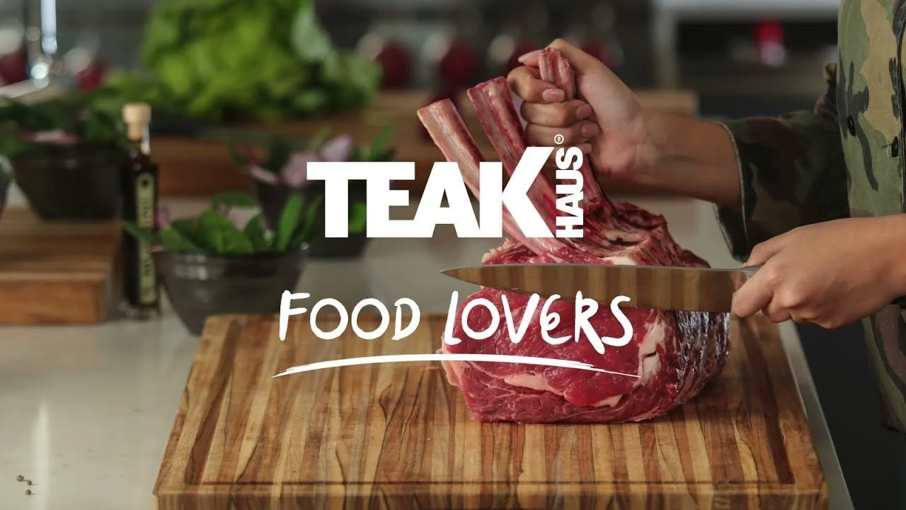 TeakHaus Timeless Edge Grain Nesting Rectangle Tray With Handgrips | 18" X 6" X 1" - Image 5