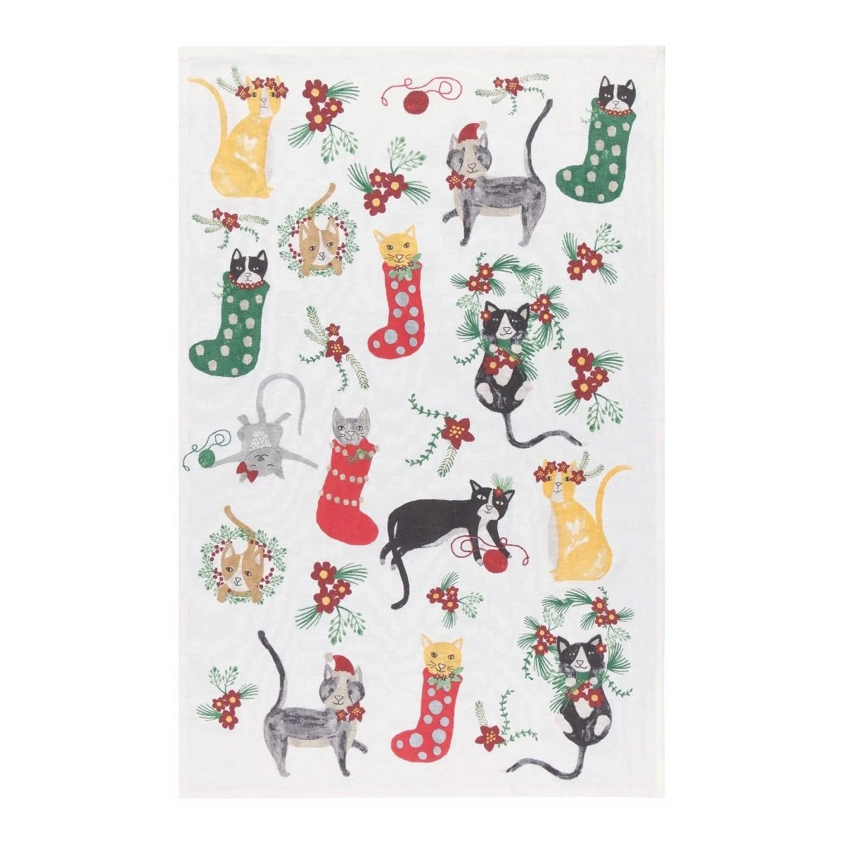 Danica Brands Danica Jubilee Floursack Dishtowels (Set Of 3) | Meowy Christmas - Image 3