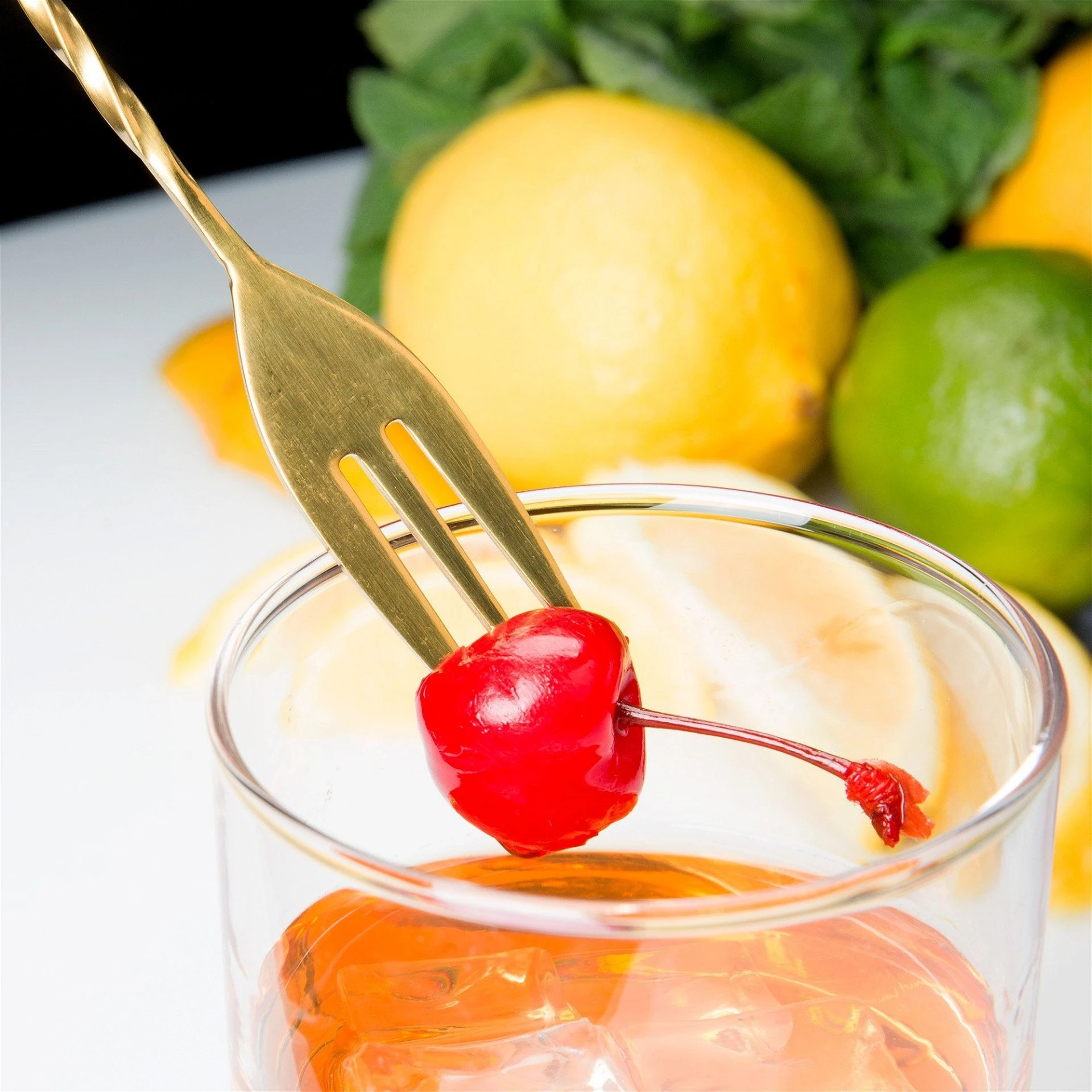 Mercer Barfly 12.4" Bar Spoon With Fork | Gold Plated - Image 5