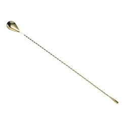 Mercer Barfly 15.75" Classic Bar Spoon | Gold Plated