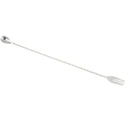 Mercer Barfly 19.6" Bar Spoon With Fork | Stainless Steel