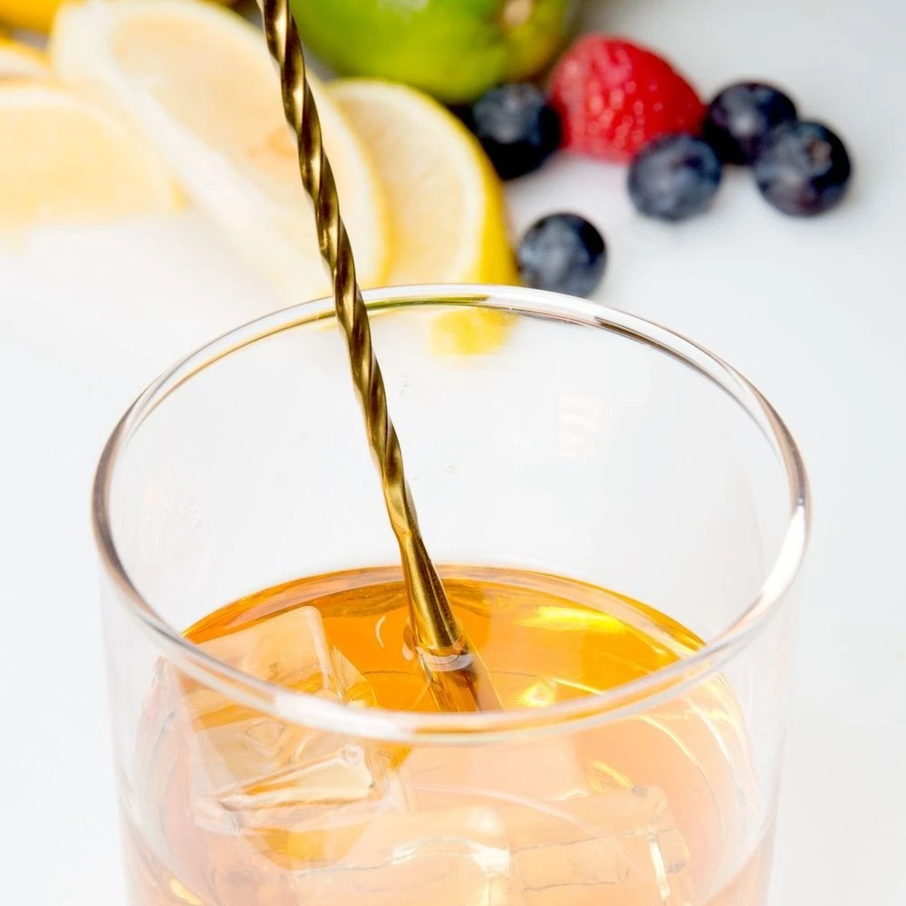 Mercer Barfly 19.6" Classic Bar Spoon | Gold Plated - Image 4