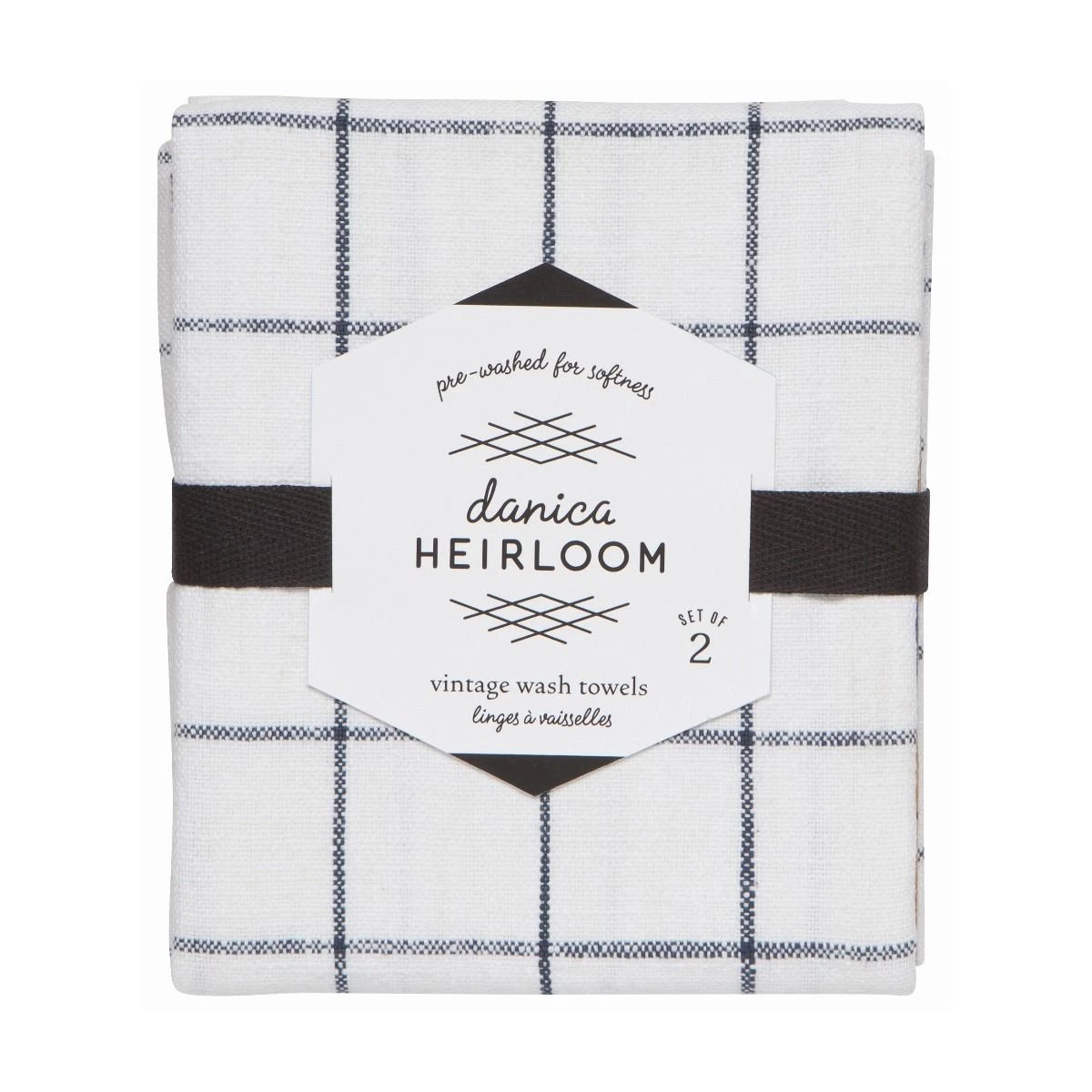 Danica Brands Danica Heirloom 18" X 28" Vintage Wash Dishtowels (Set Of 2) | Midnight Blue - Image 2