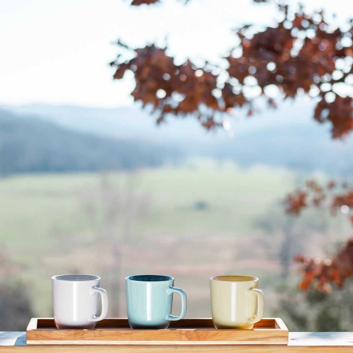 Everything Kitchens Modern Colorful Neutrals - Rippled 12oz Mugs (Set Of 4) - Glazed | Blue - Image 4