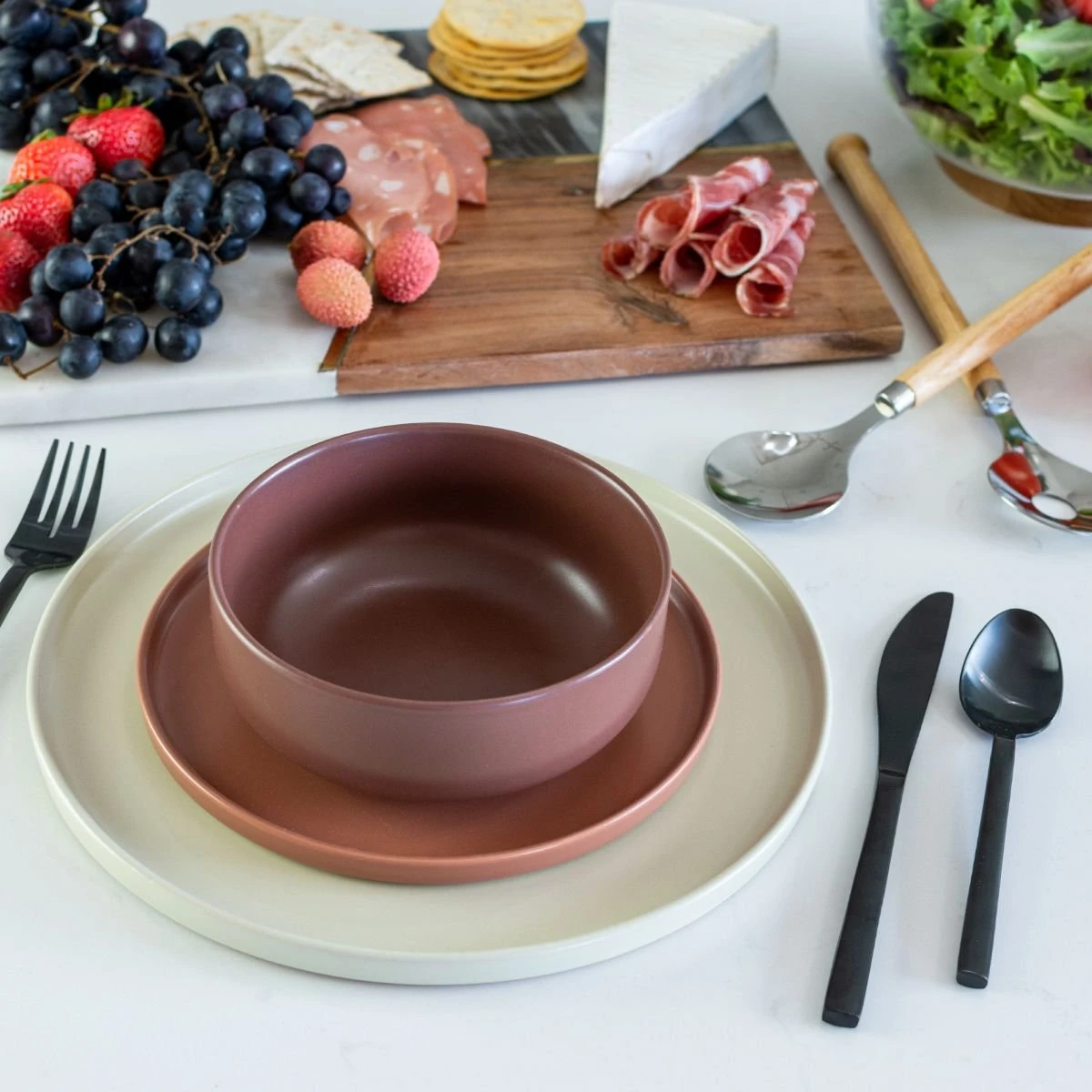 Everything Kitchens Modern Flat Dinnerware Collection - Image 6