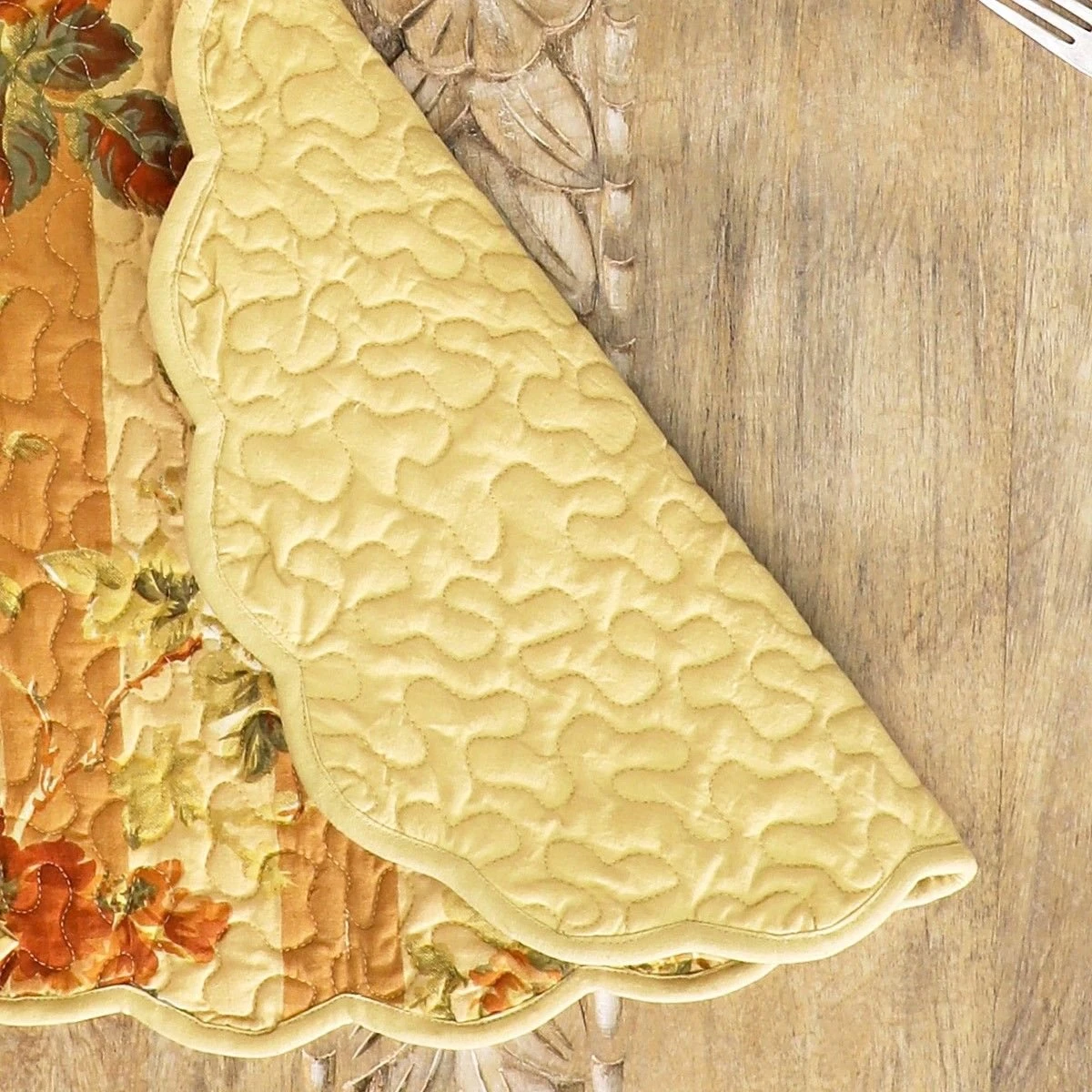 April Cornell Sonata Stripe Quilted Placemat (Set Of 4) | Gold - Image 3