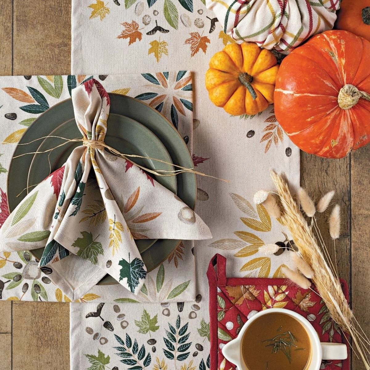 Danica Brands Now Designs By Danica 12" X 18" Printed Placemat | Fall Foliage - Image 2