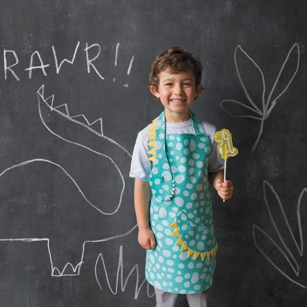 Danica Brands Danica Jubilee Kid's Apron | Dino Daydream - Image 4