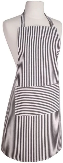 Danica Brands Now Designs By Danica Basic Apron | Black Narrow Stripe