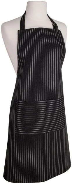 Danica Brands Now Designs By Danica Basic Apron | Black Pinstripe