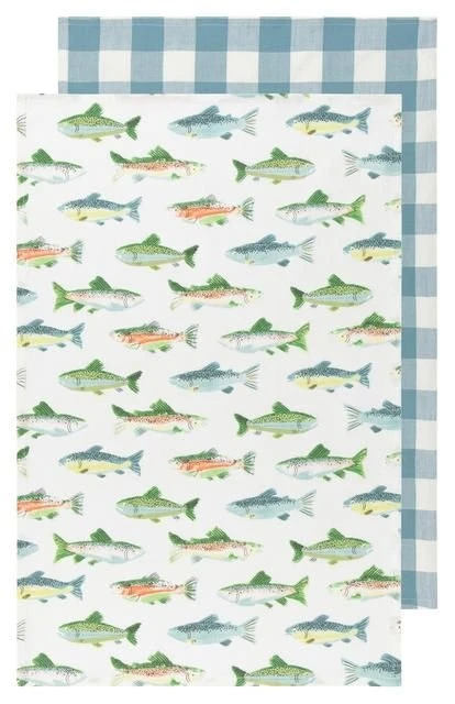 Danica Brands Now Designs By Danica 18" X 28" Printed Dishtowels (Set Of 2) | Gone Fishin'