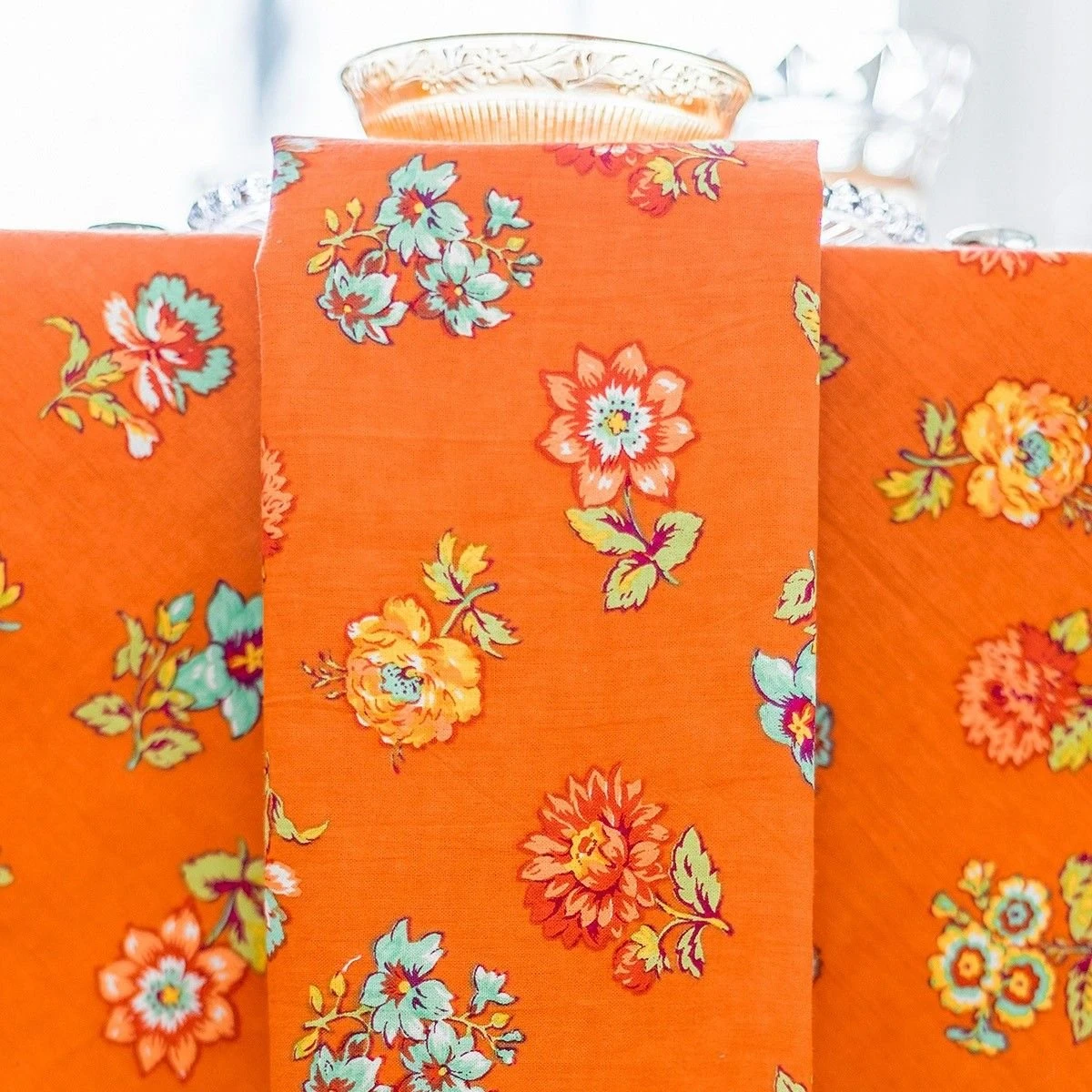 April Cornell Flower Toss Napkin (Set Of 4) | Terracotta - Image 2