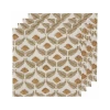 Danica Brands Danica Heirloom 18" Block Print Napkins (Set Of 4) | Frond