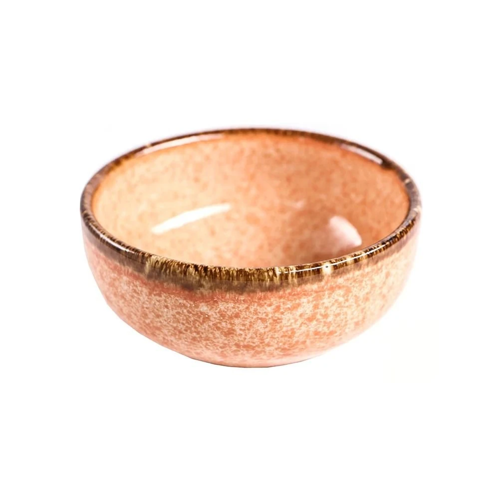 TeakHaus 11.5oz Ceramic Cabo Small Bowl | Orange