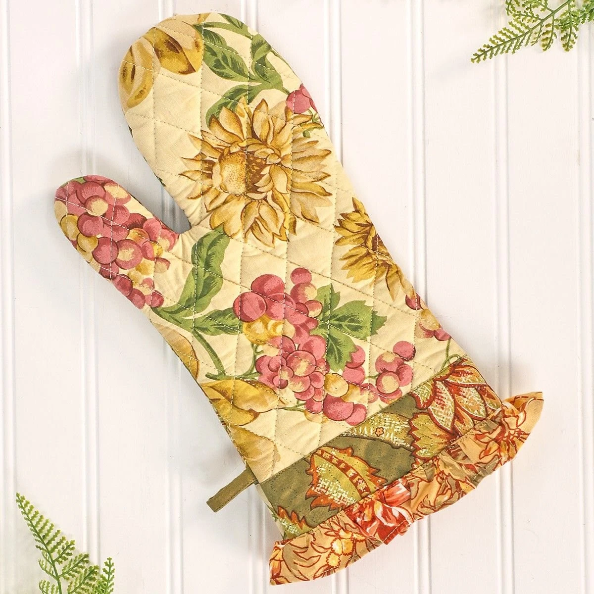 April Cornell Oven Mitt | Pumpkin Hollow Patchwork - Image 4
