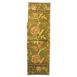 April Cornell 13"x 72" Jacobean Garden Table Runner | Olive