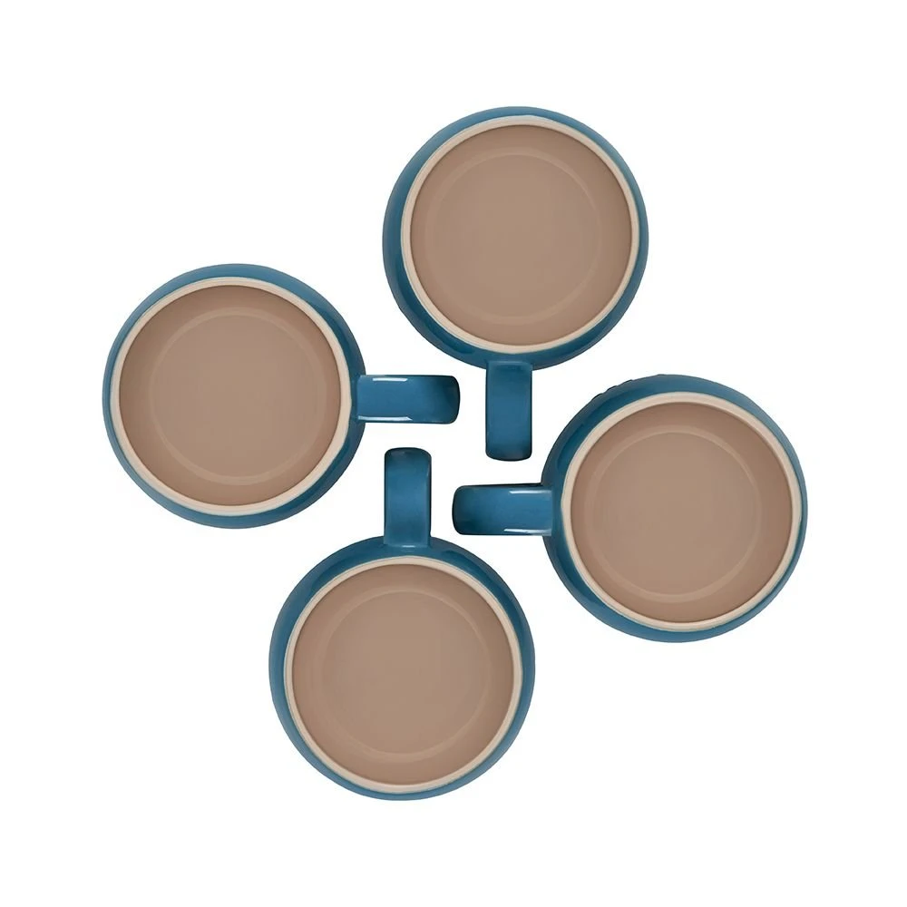 Le Creuset 13oz Heritage Mugs (Set Of 4) | Deep Teal - Image 2