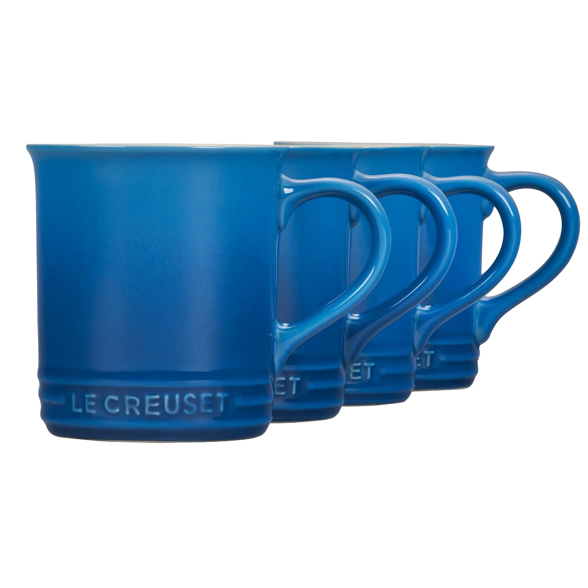 Le Creuset 14oz Mugs (Set Of 4) | Marseille Blue - Image 2