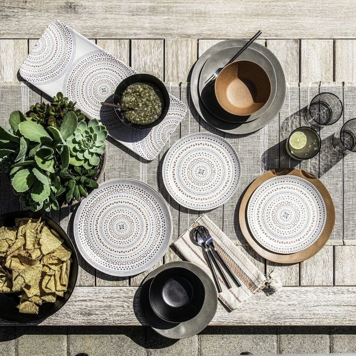 TarHong Planta Tabletop 10.5" Round Dinner Plate | Desert Mandala - Image 2