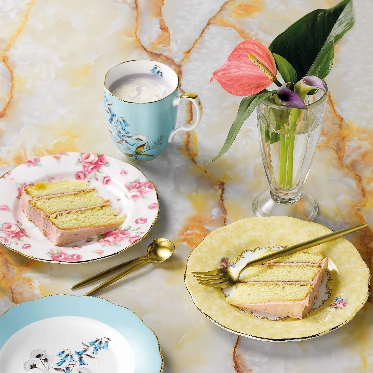 Royal Albert 100 Years 1950-1990 10-Piece Set | Festival, Golden Rose, Poppy, Rose Blush & Bouquet - Image 6