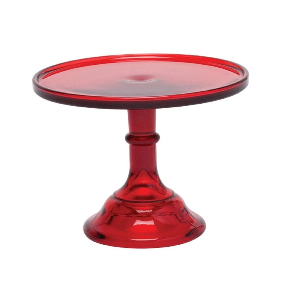 Mosser Glass 10" Cake Plate & Dome | Red - Image 2