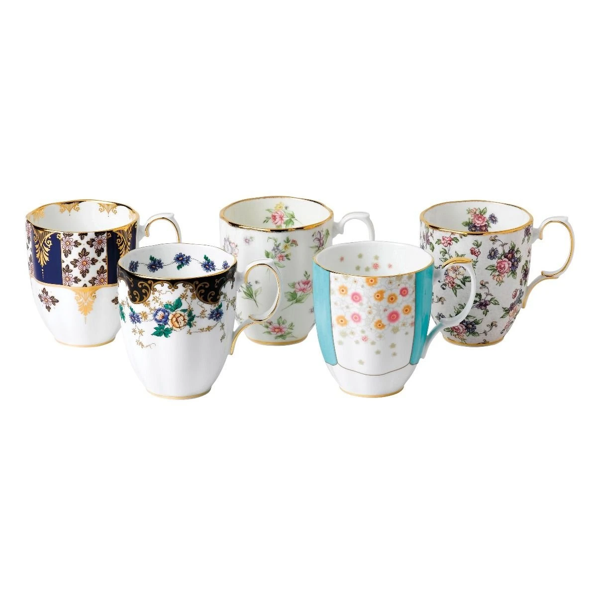 Royal Albert 100 Years 1900-1940 14.1oz Mug Set | 5-Piece