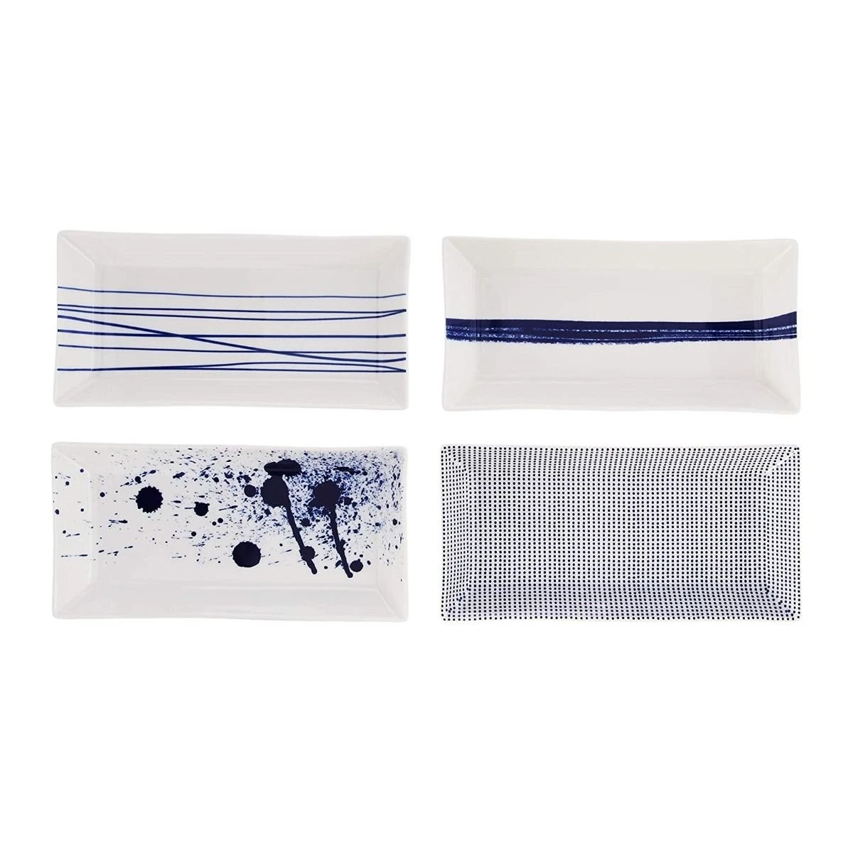 Royal Doulton Rectangular Trays (Set Of 4) | Pacific Blue