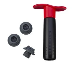 Le Creuset Wine Pump + 3 Stoppers | Cerise/Cherry Red