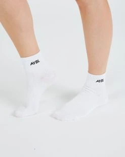 AYBL Everyday Ankle Socks (3 Pack) - White