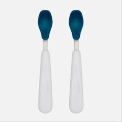 OXO Tot Feeding Spoon Set With Soft Silicone | Navy