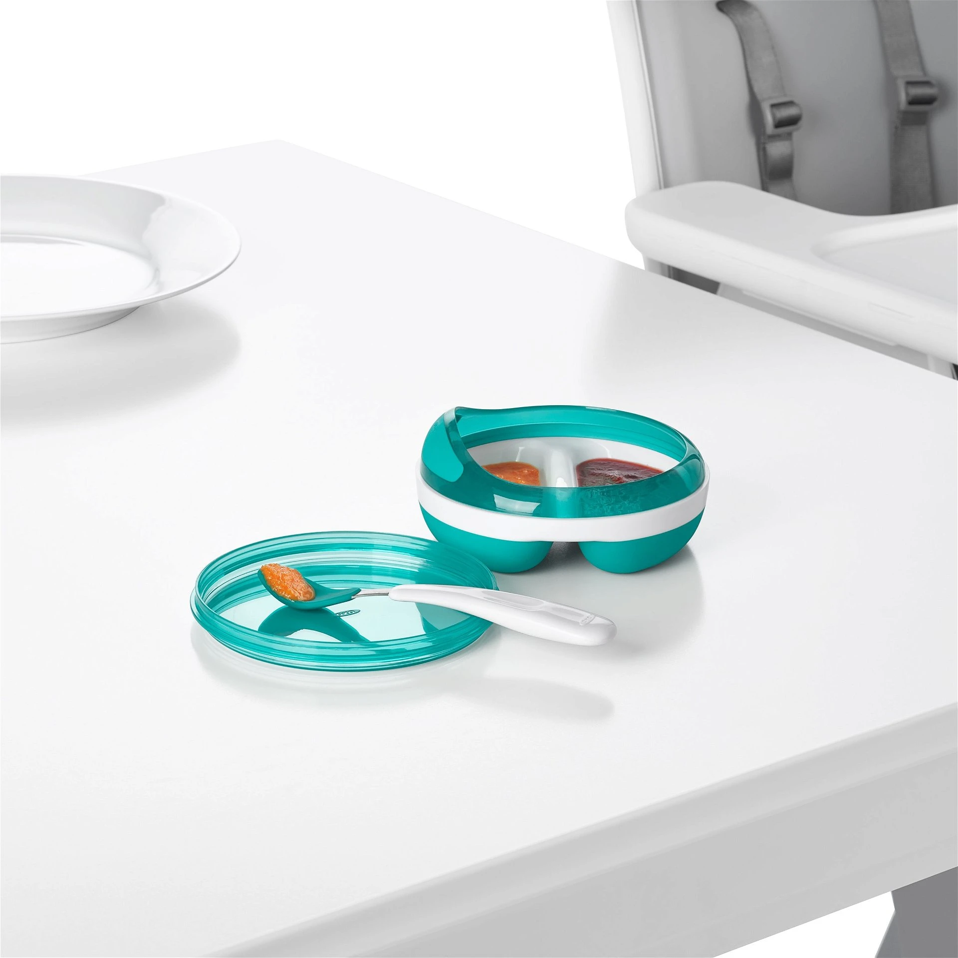 OXO Tot Feeding Spoon Set With Soft Silicone | Teal - Image 4