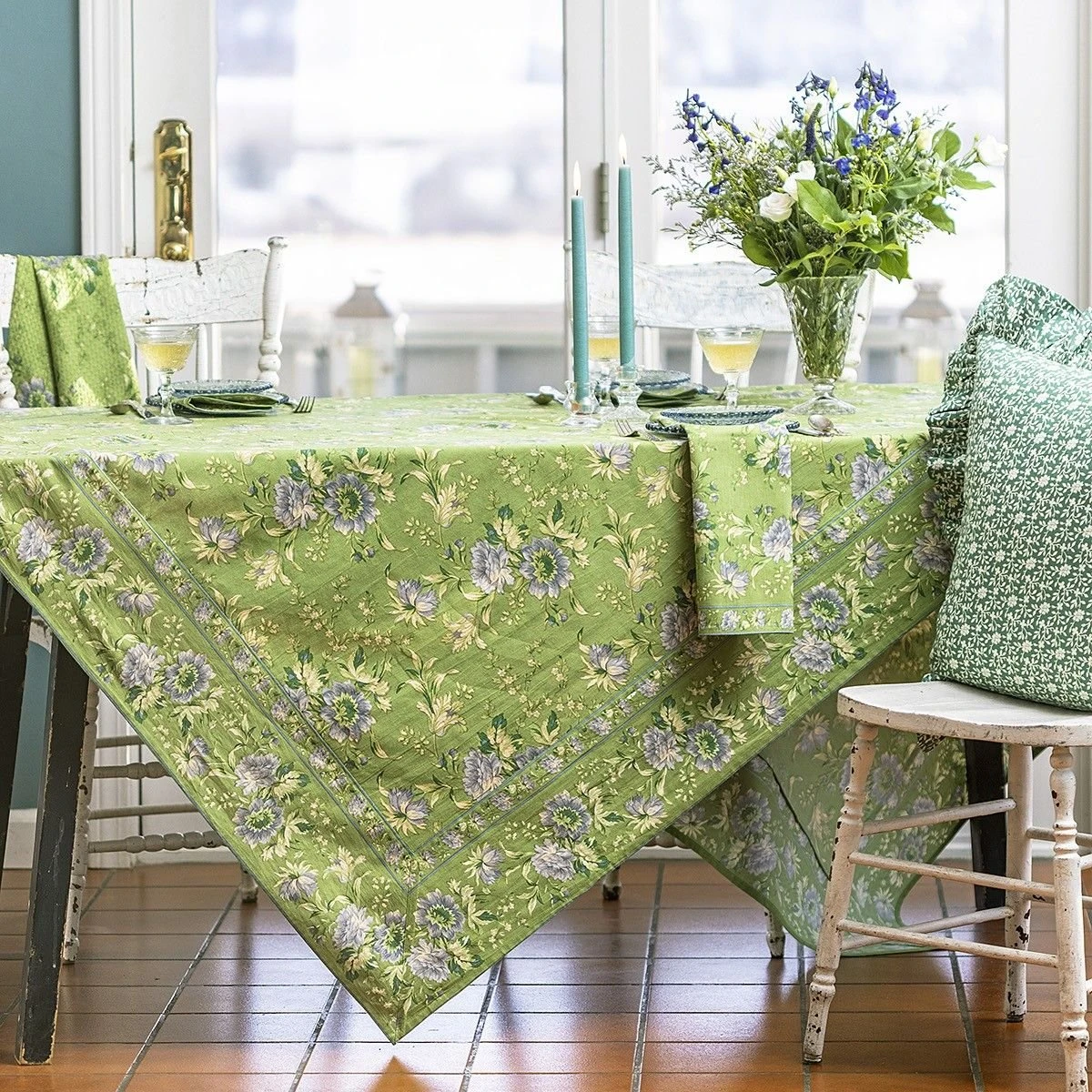 April Cornell 60" X 90" Music Dining Tablecloth | Jade - Image 2
