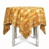 April Cornell 60" X 90" Sonata Stripe Dining Tablecloth | Gold
