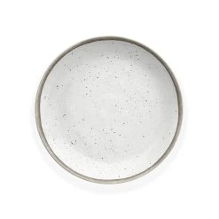 TarHong Retreat Pottery 8.5" Round Salad Plate | White Bamboo