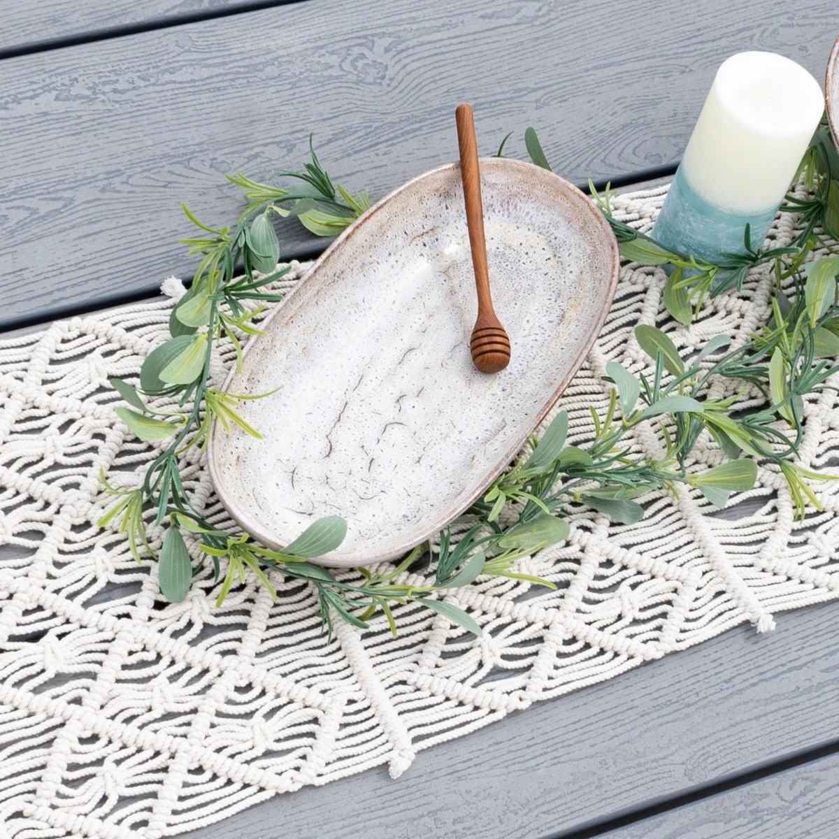 Carmel Ceramica Truffle 6" X 13" Oval Serving Tray - Image 3