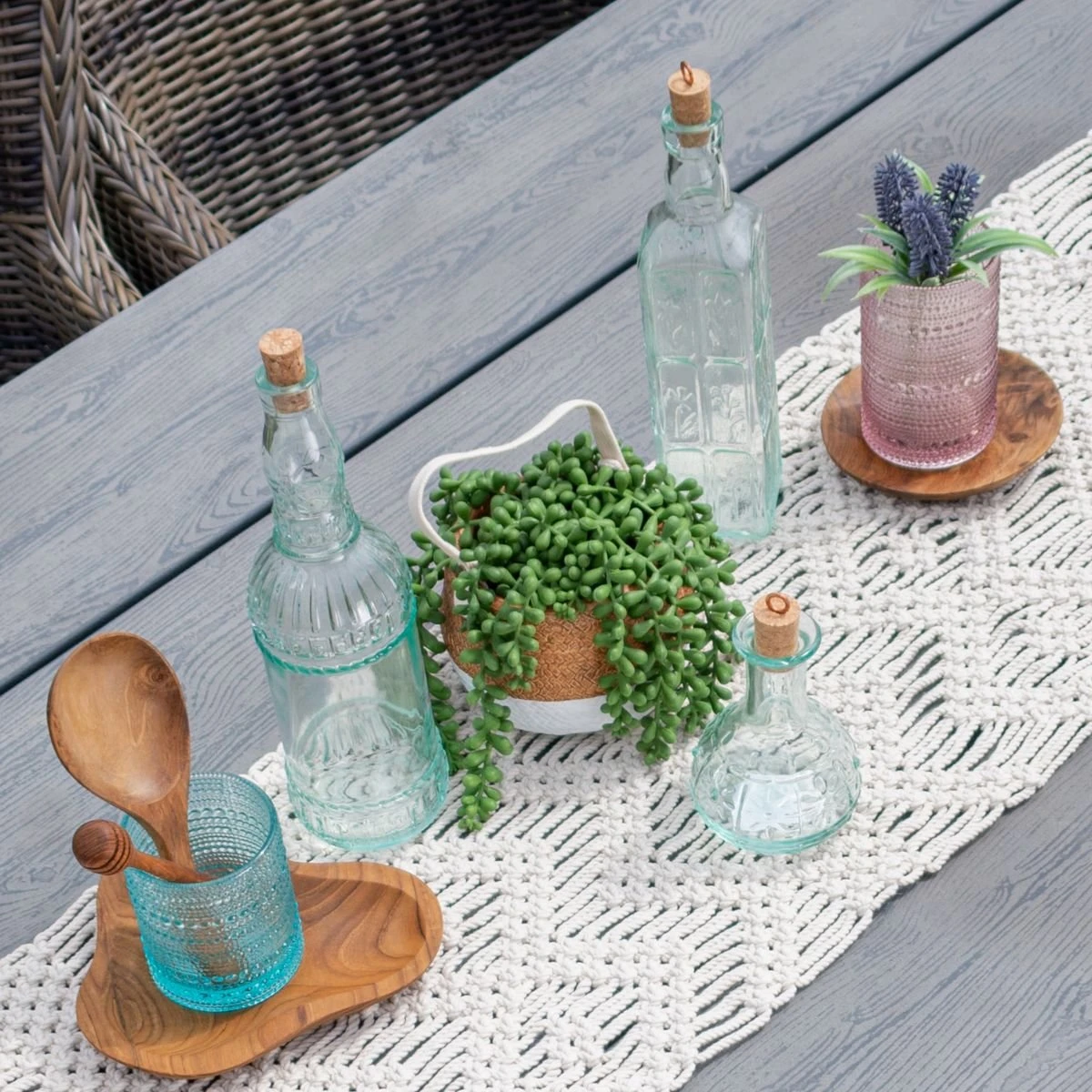 Bormioli Rocco 17oz Fiori Glass Olive Oil Bottle - Image 2