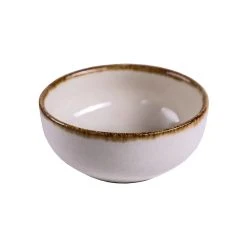 TeakHaus 11.5oz Ceramic Cabo Small Bowl | White