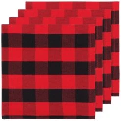 Danica Brands Now Designs By Danica Second Spin 20" Napkins (Set Of 4)| Buffalo Check