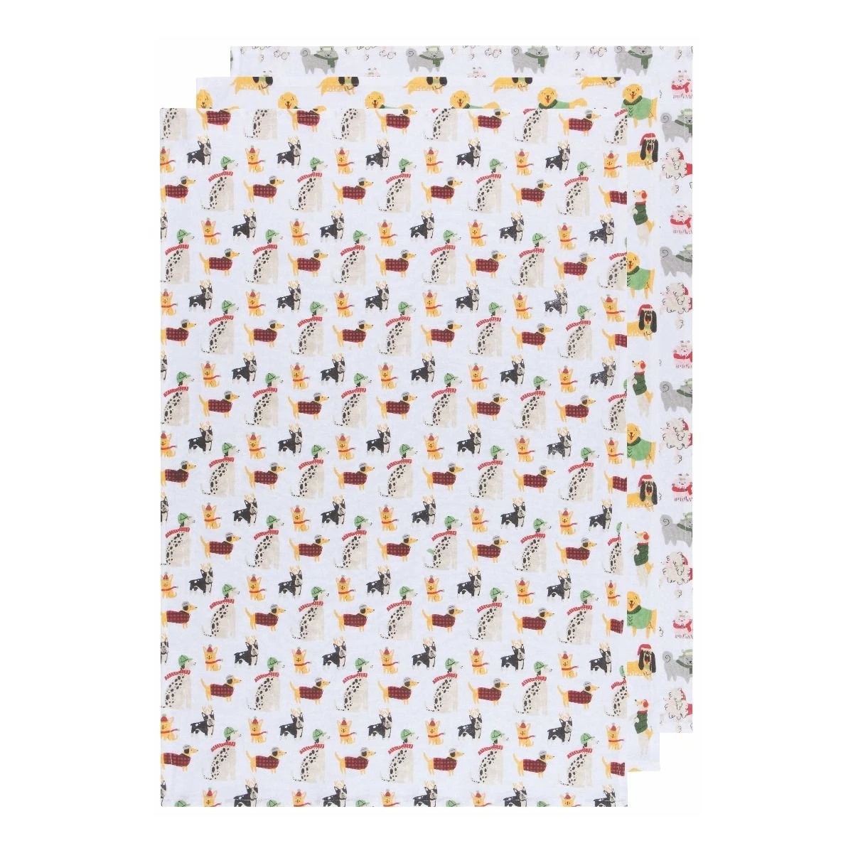 Danica Brands Danica Jubilee Floursack Dishtowels (Set Of 3) | Yule Dogs - Image 2
